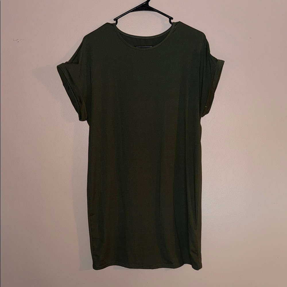 SHEIN Olive Green Mini Dress
